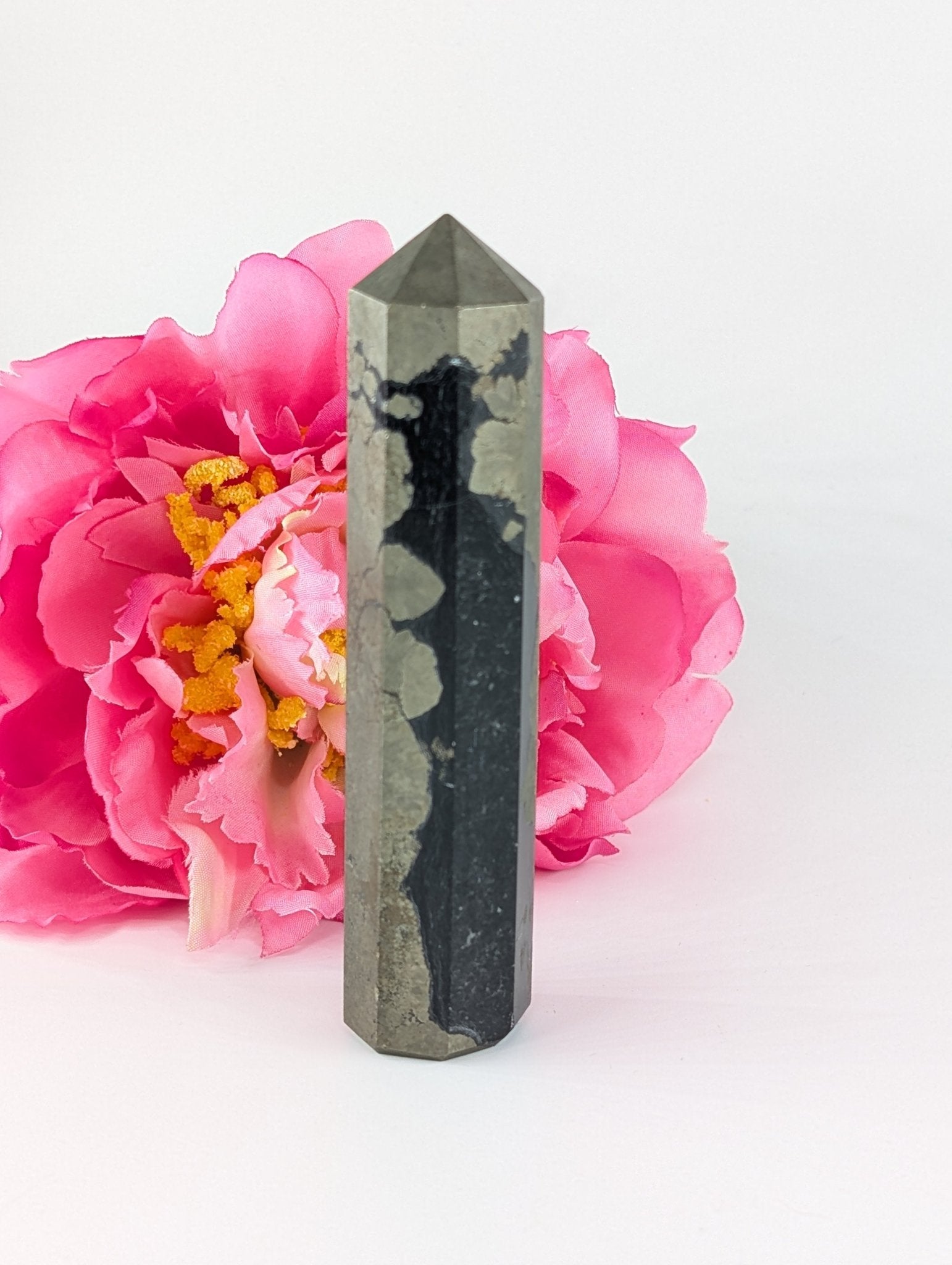 Pyrite Tower 131g - Positive Faith Hope Love