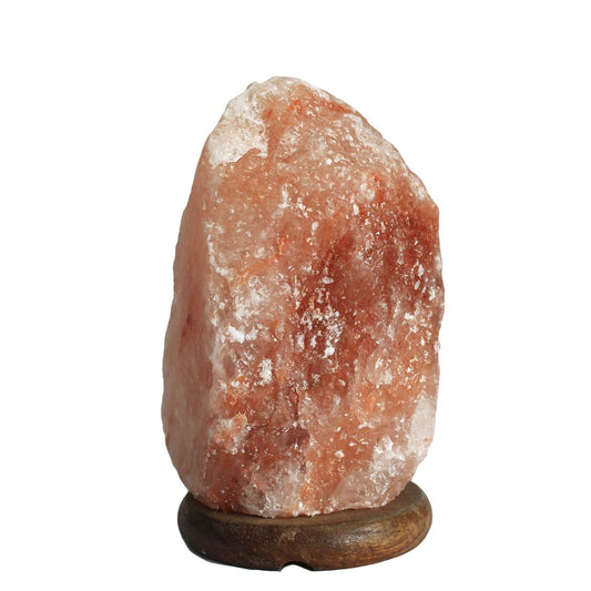 Polished Quality Natural Salt Lamp - & Base apx 2-3kg featuring natural patterning and unique variations - Positive Faith Hope Love