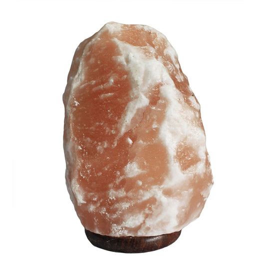 Polished Quality Natural Salt Lamp - & Base apx 8-10kg featuring natural patterning and unique variations - Positive Faith Hope Love