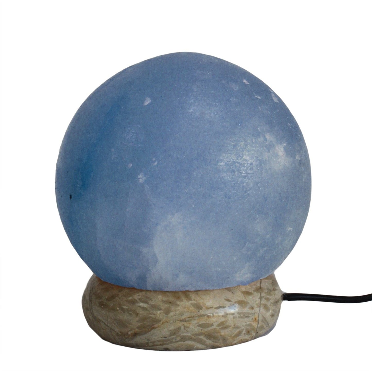 Polished Quality Usb Ball Salt Lamp 8 Cm Multi featuring natural patterning and unique variations - Positive Faith Hope Love