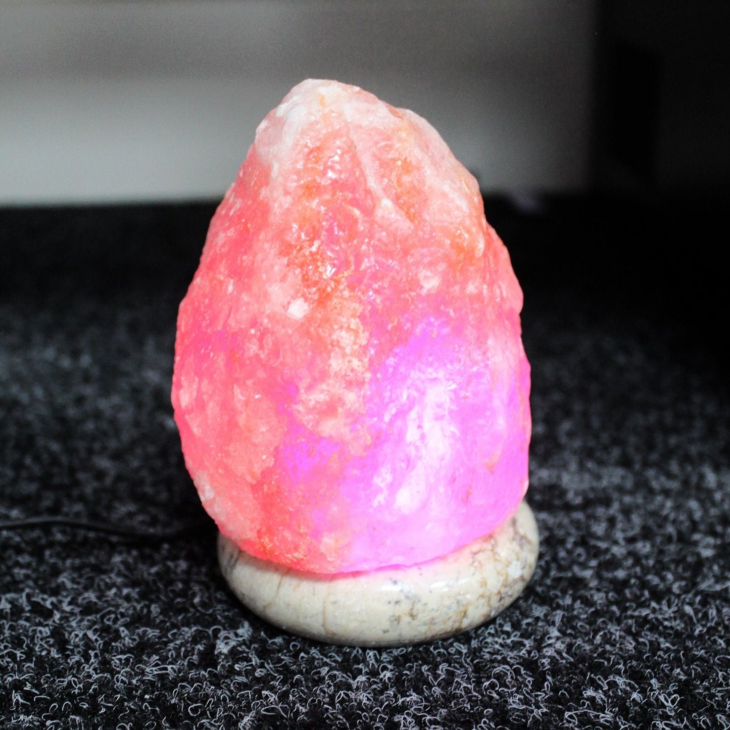 Polished Quality Usb Natural Salt Lamp 115 Cm Random Colours featuring natural patterning and unique variations - Positive Faith Hope Love