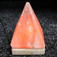 Polished Quality Usb Pyramid Salt Lamp 9 Cm Single featuring natural patterning and unique variations - Positive Faith Hope Love