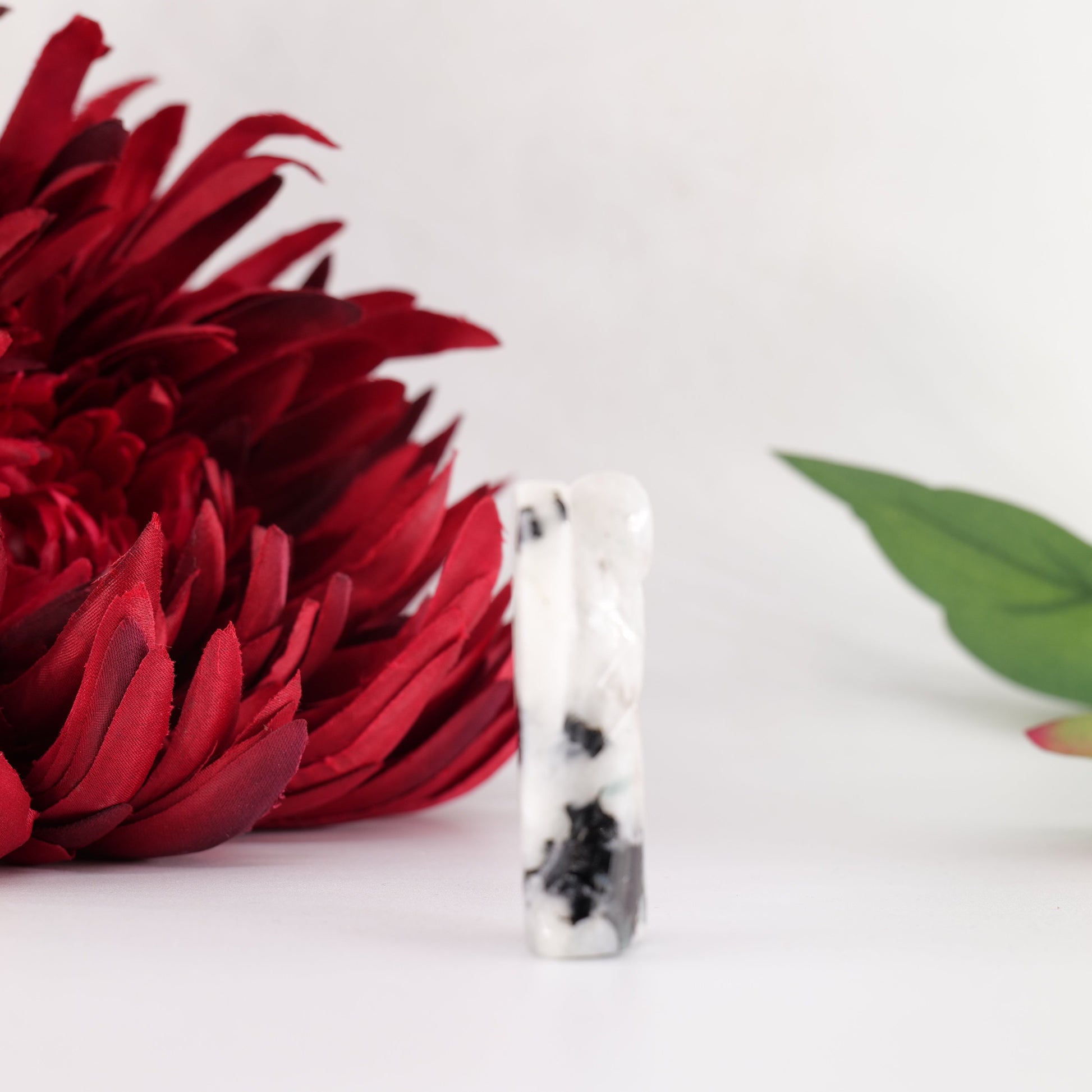 Polished Rainbow Moonstone Angel 55Mm featuring pearly adularescence and soft sheen - Positive Faith Hope Love