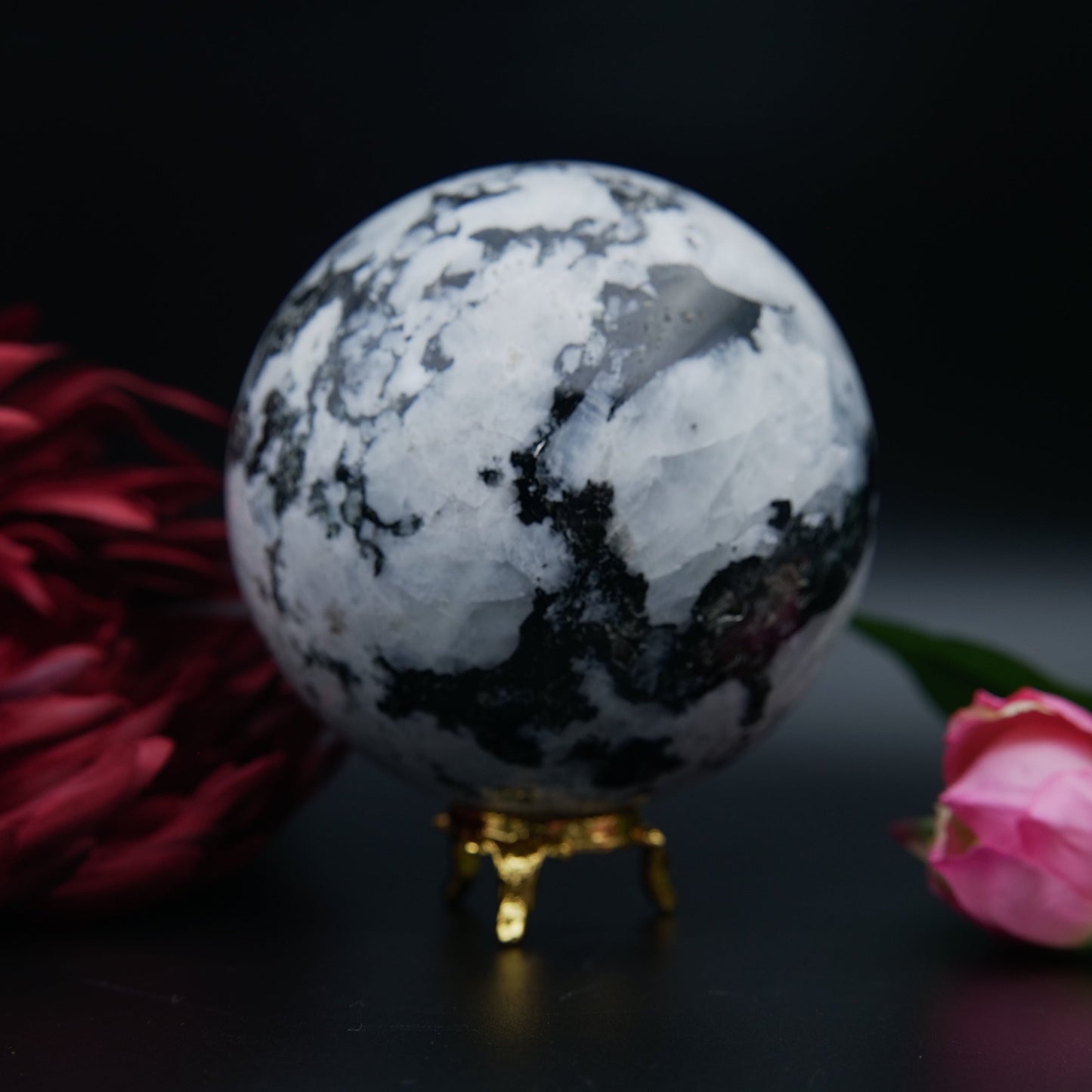 Rainbow Moonstone Sphere 1621g - Positive Faith Hope Love