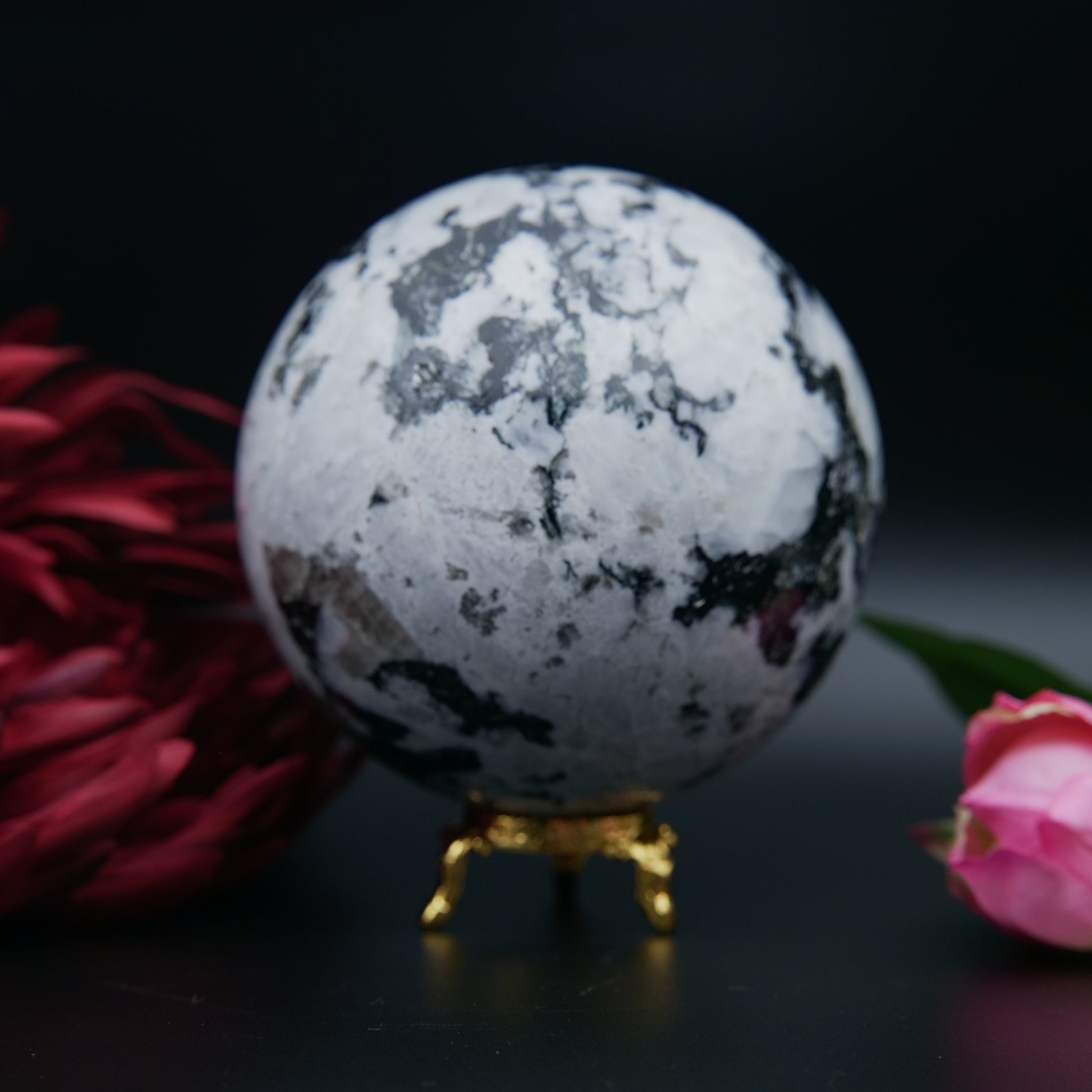 Rainbow Moonstone Sphere 1621g - Positive Faith Hope Love