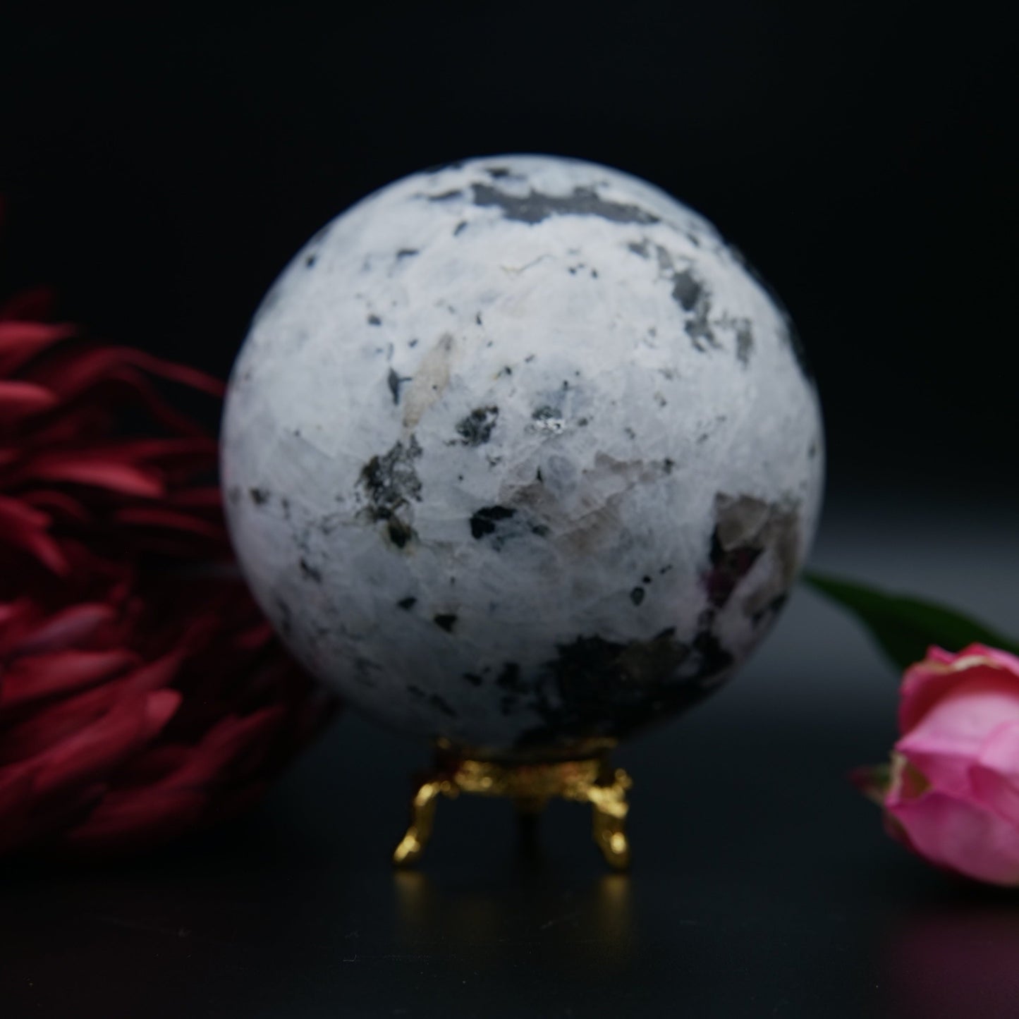 Rainbow Moonstone Sphere 1621g - Positive Faith Hope Love