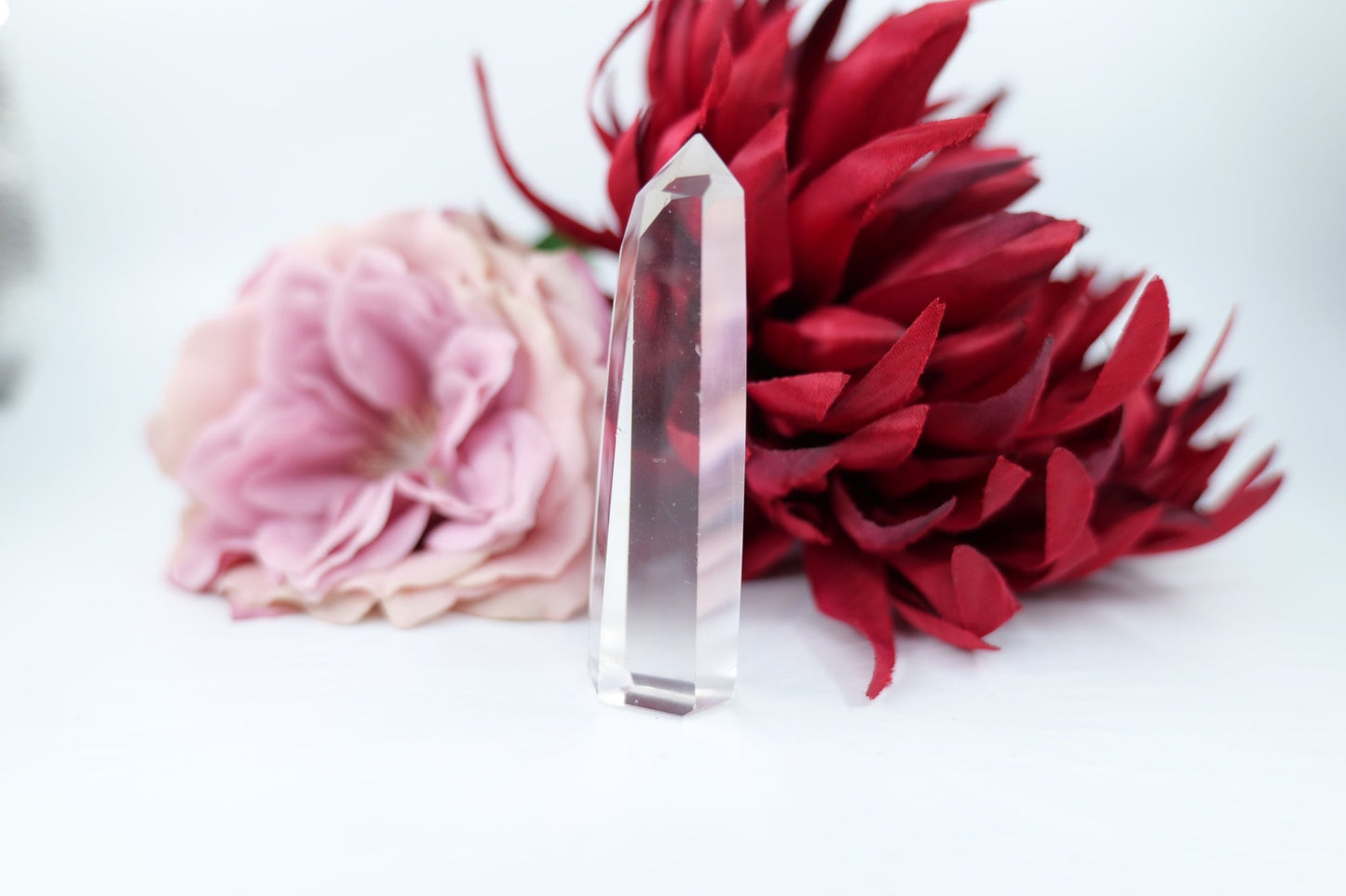 Rare Optic Quartz Point - 47g - Positive Faith Hope Love