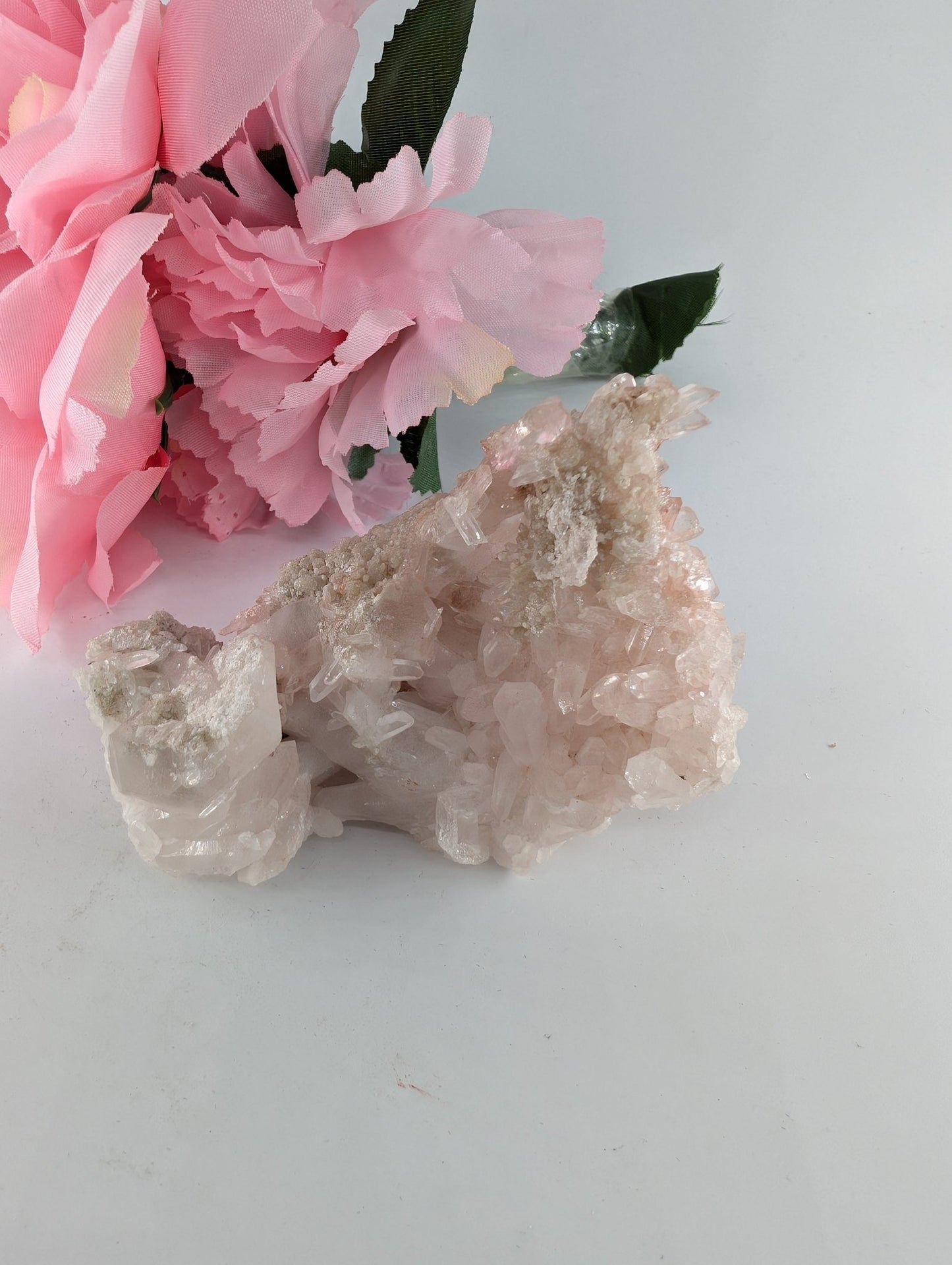 Rare Samadhi Pink Quartz Specimen - 153g - Positive Faith Hope Love