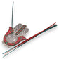 Polished Red Green Small Hamsa Incense Holder featuring natural patterning and unique variations - Positive Faith Hope Love