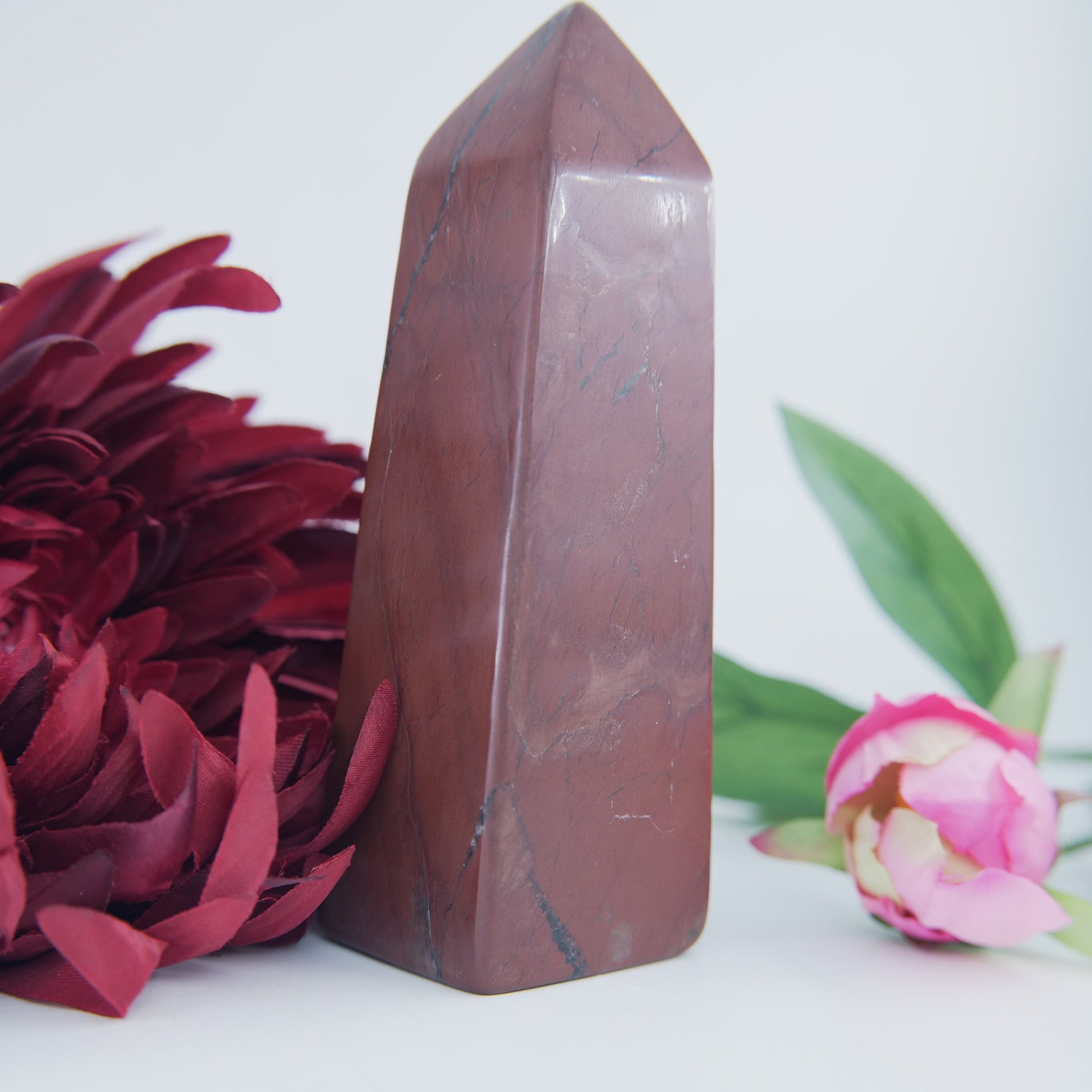 Red Jasper Tower — 471 g - Positive Faith Hope Love