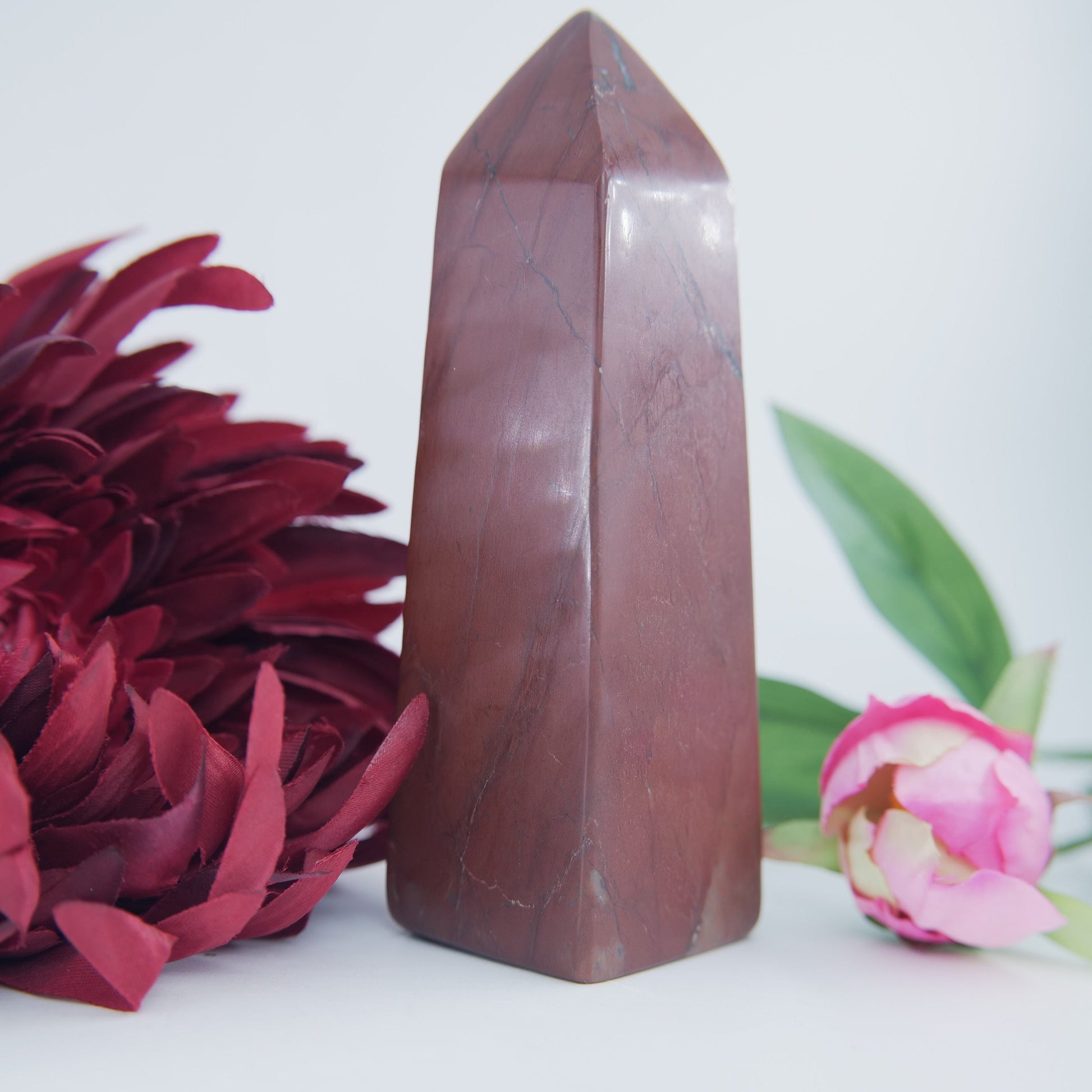 Red Jasper Tower — 471 g - Positive Faith Hope Love