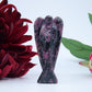 Polished Rhodonite Angel 80mm featuring pink tone with black veining - Positive Faith Hope Love