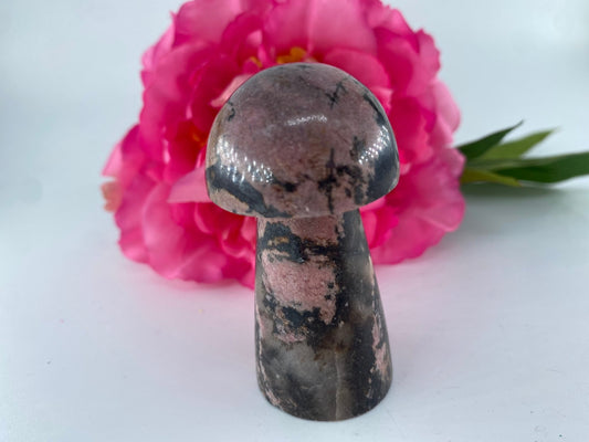 Rhodonite Mushroom 112grams - Positive Faith Hope Love