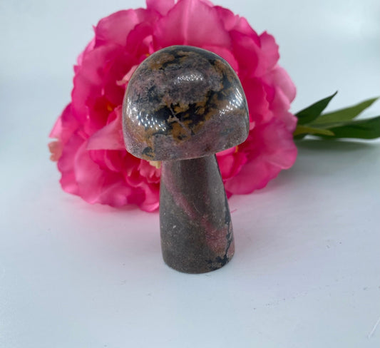 Rhodonite Mushroom 136grams - Positive Faith Hope Love
