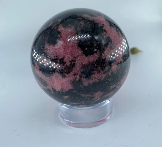 Rhodonite Sphere 689 grams - Positive Faith Hope Love