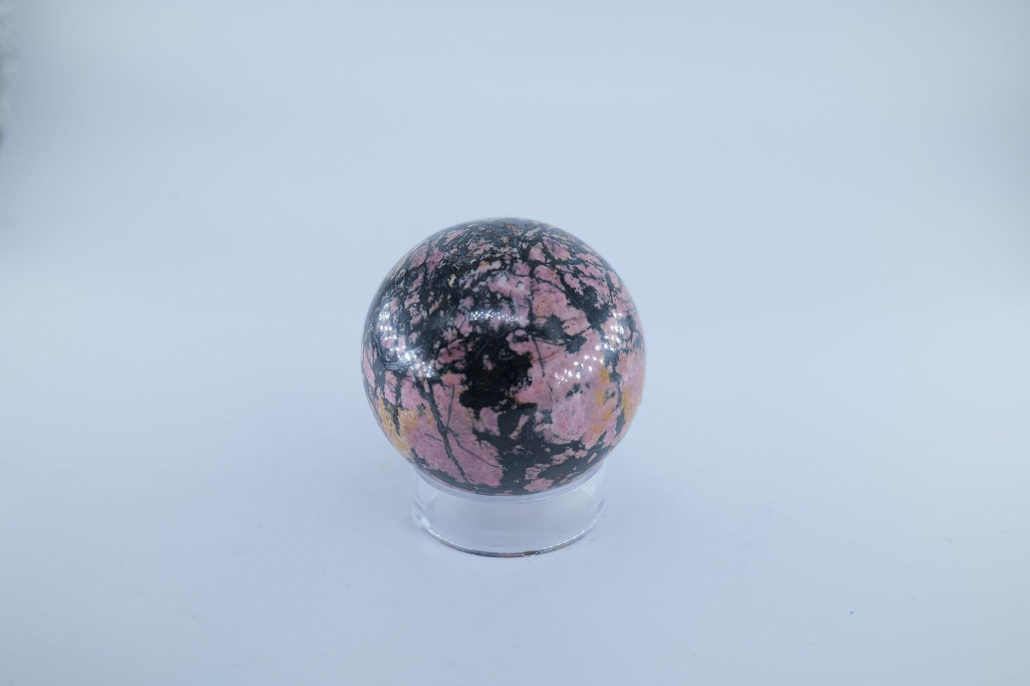 Rhodonite Sphere Pakistan 440 grams - Positive Faith Hope Love