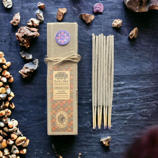 Polished Ritual Resin on Stick - Frankincense featuring natural patterning and unique variations - Positive Faith Hope Love