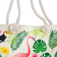 Polished Rope Handle Bag Flamingo More featuring natural patterning and unique variations - Positive Faith Hope Love