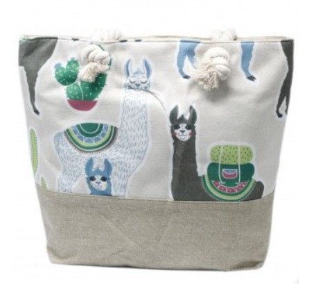 Polished Rope Handle Bag - Llamas featuring natural patterning and unique variations - Positive Faith Hope Love