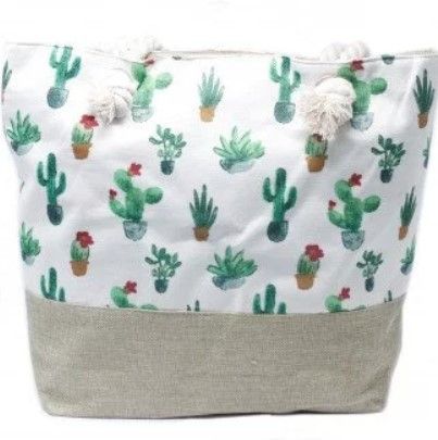 Polished Rope Handle Bag - Mini Cactus featuring natural patterning and unique variations - Positive Faith Hope Love