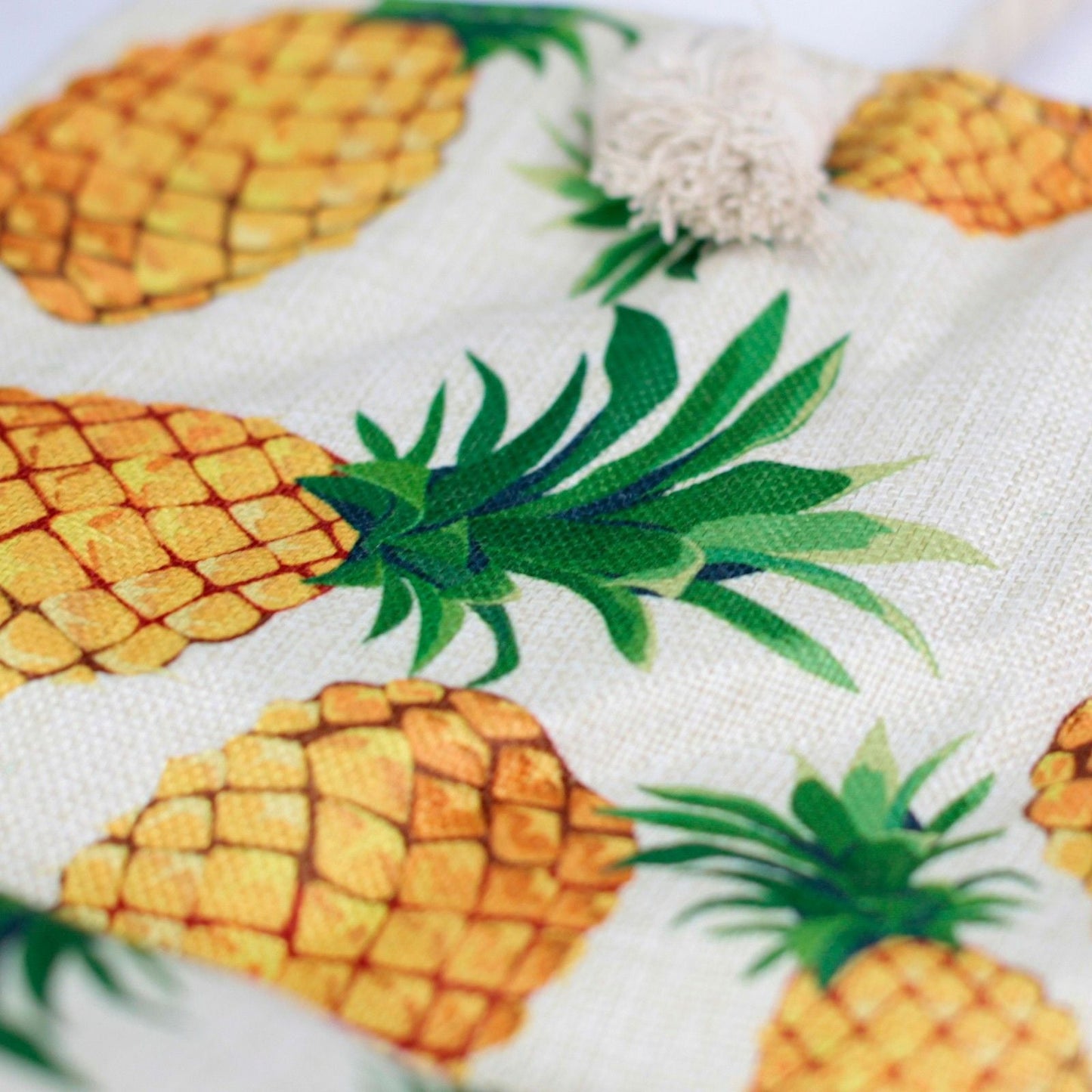 Polished Rope Handle Bag Pineapples featuring natural patterning and unique variations - Positive Faith Hope Love