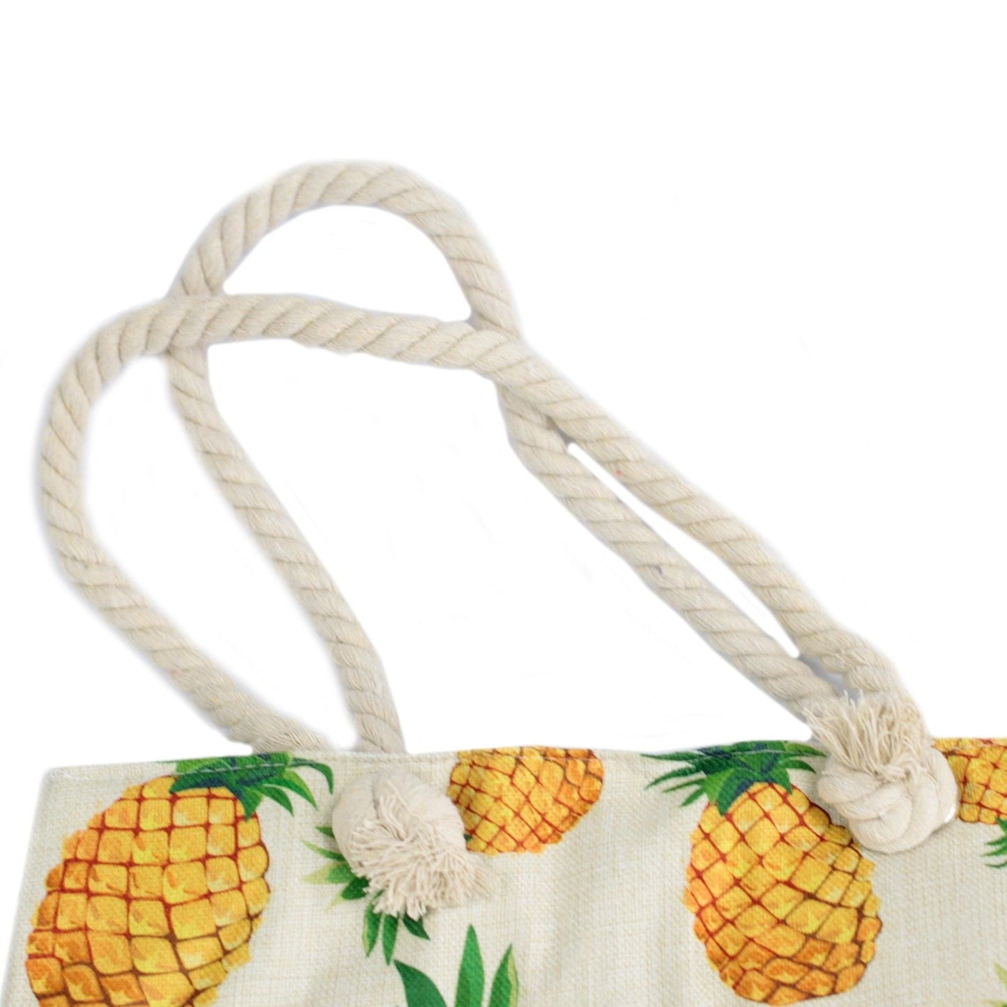 Polished Rope Handle Bag Pineapples featuring natural patterning and unique variations - Positive Faith Hope Love