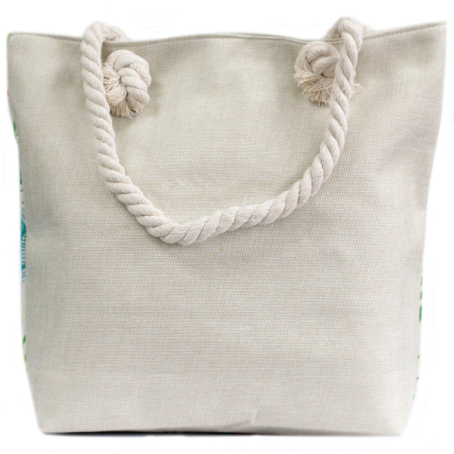 Polished Rope Handle Bag Tropical Toucan featuring natural patterning and unique variations - Positive Faith Hope Love