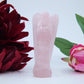 Polished Rose Quartz Angel 80Mm featuring soft pink tone and gentle translucence - Positive Faith Hope Love