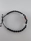 Rose Quartz Black Micro Macrame Bracelet - Positive Faith Hope Love