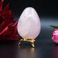 Rose Quartz Egg — 284 g (73×55 mm) - Positive Faith Hope Love