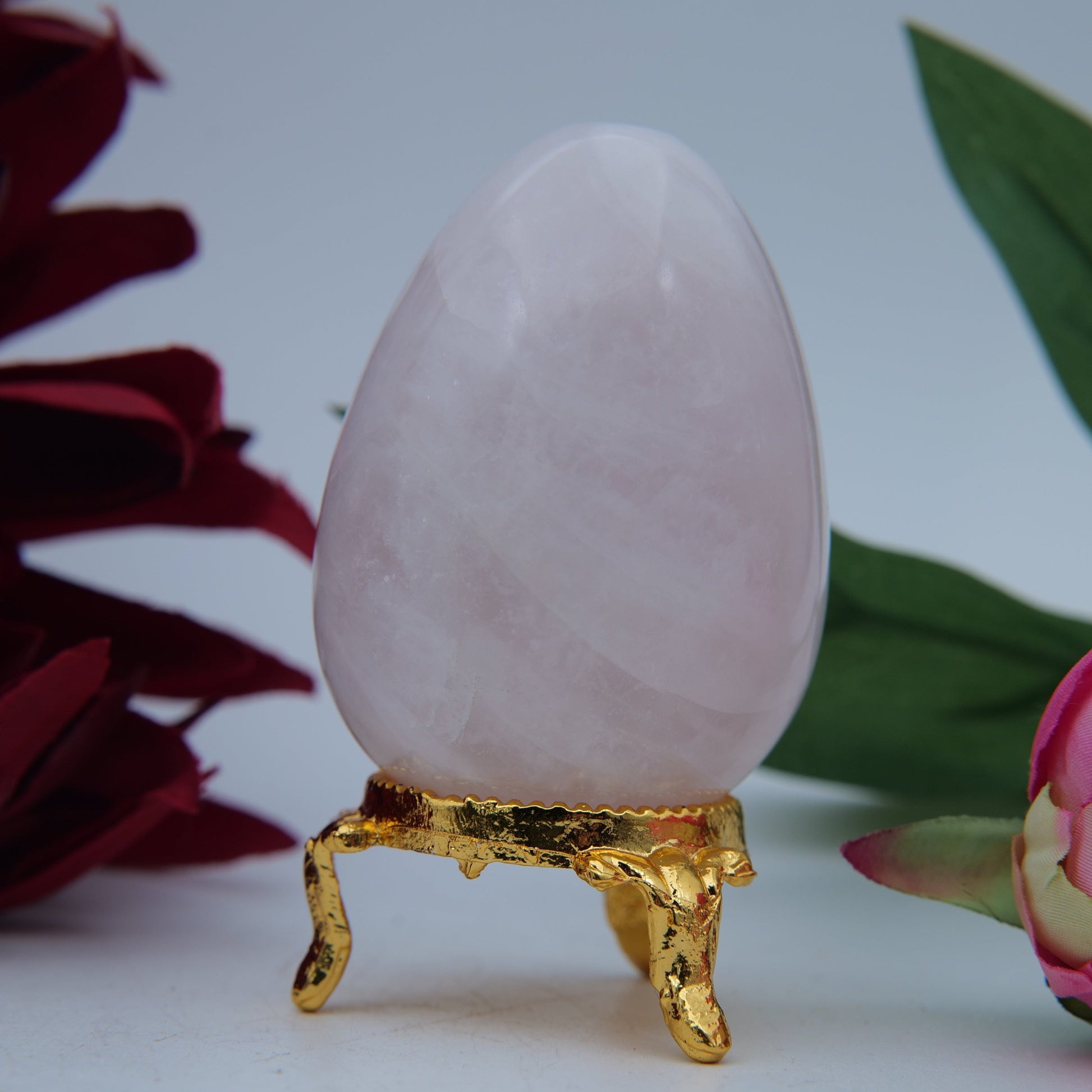 Polished Rose Quartz Egg 60Mm featuring soft pink tone and gentle translucence - Positive Faith Hope Love