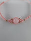 Rose Quartz Pink Micro Macrame Bracelet - Positive Faith Hope Love