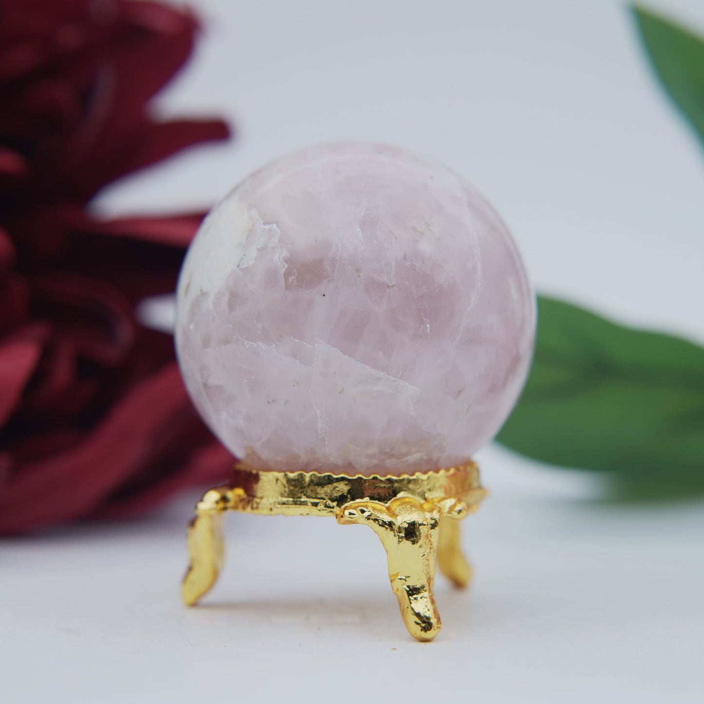 Rose Quartz Sphere — 128g (45mm) - Positive Faith Hope Love