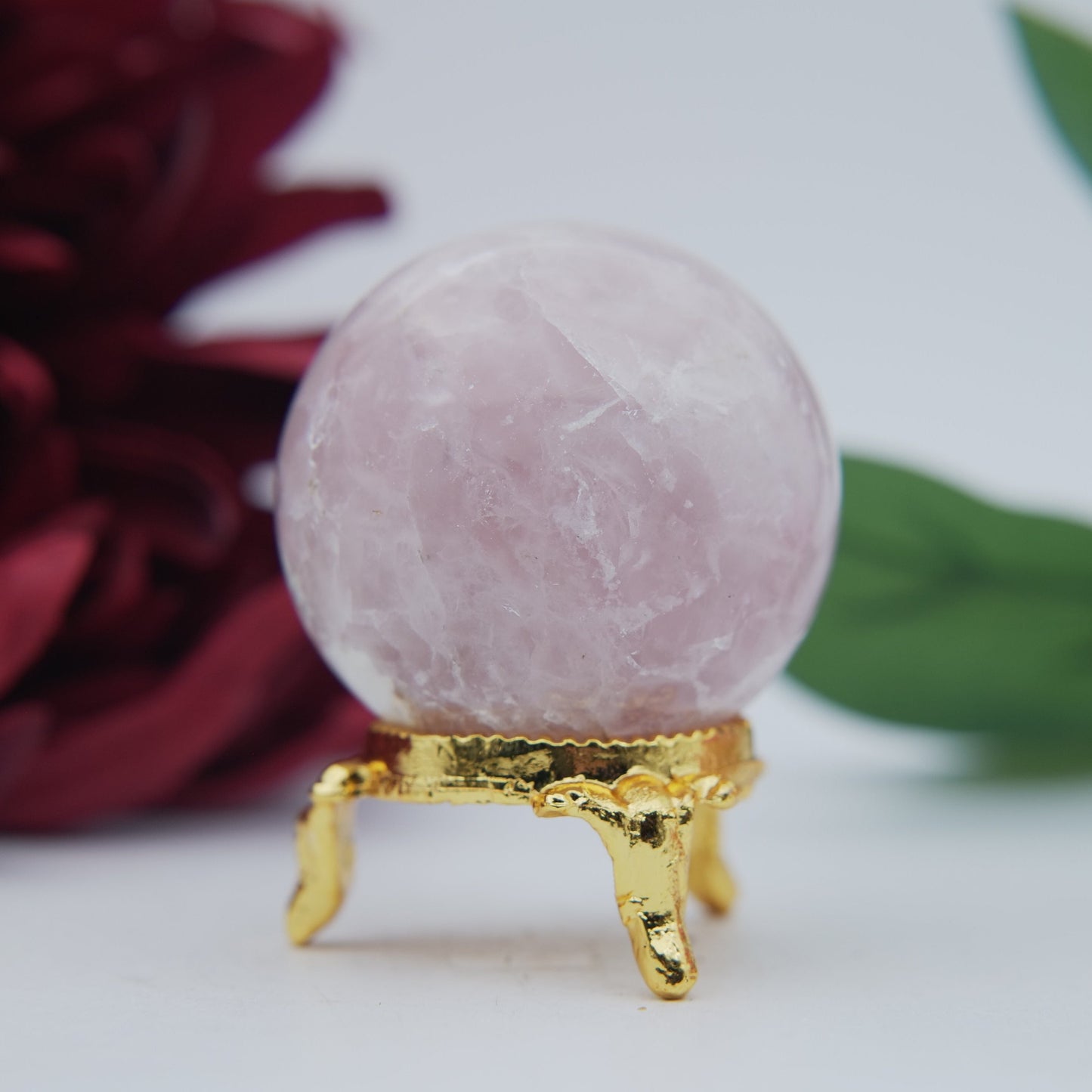Rose Quartz Sphere — 128g (45mm) - Positive Faith Hope Love