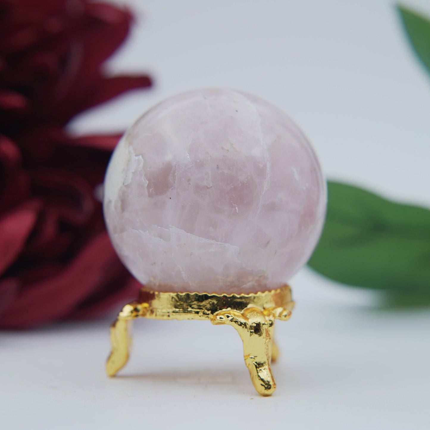 Rose Quartz Sphere — 128g (45mm) - Positive Faith Hope Love