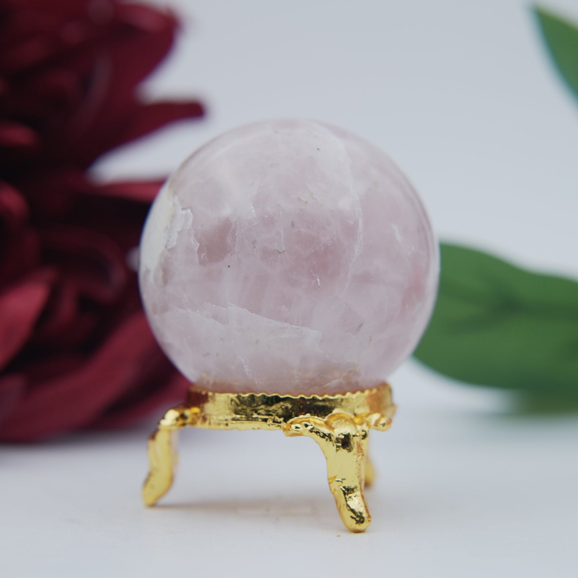 Rose Quartz Sphere — 128g (45mm) - Positive Faith Hope Love