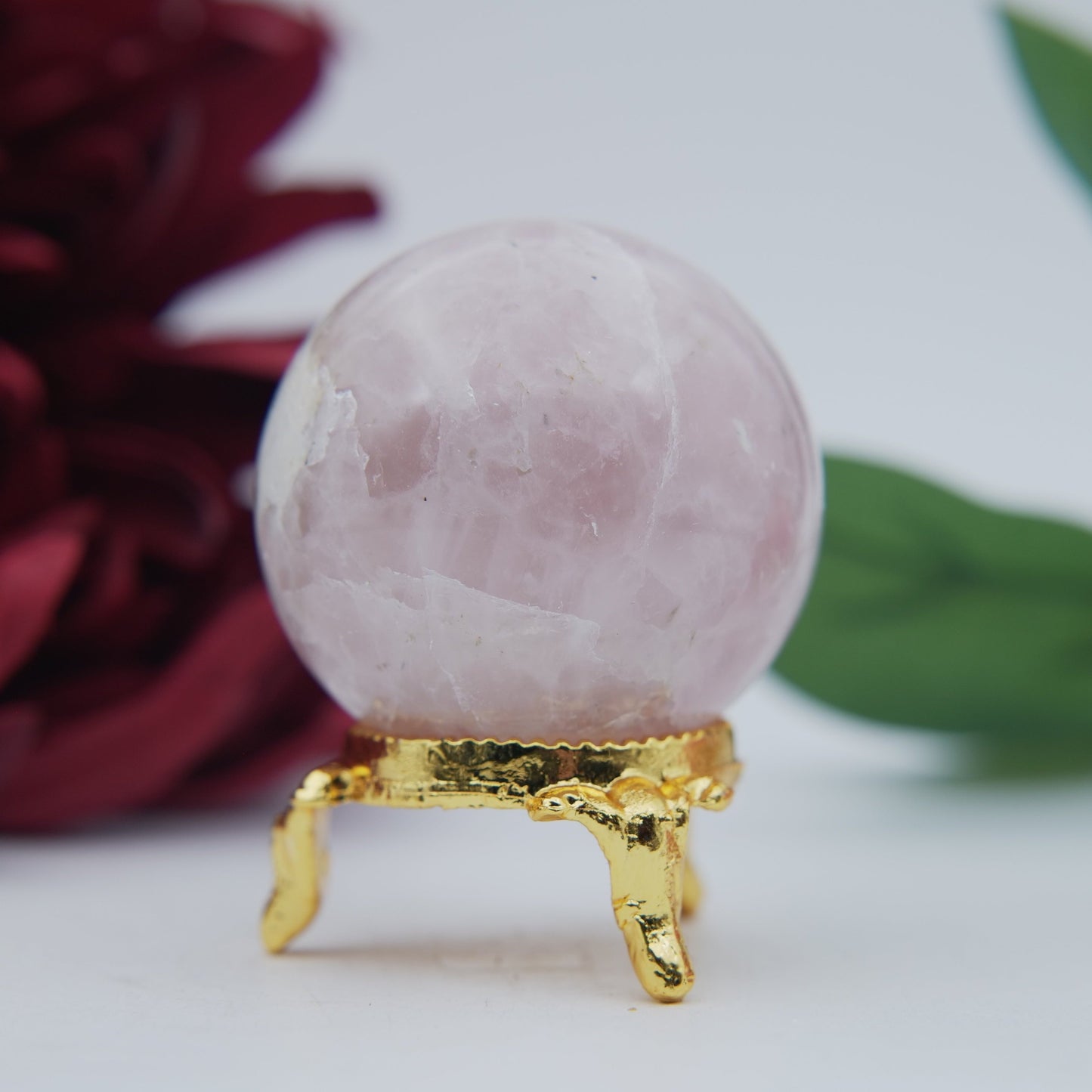 Rose Quartz Sphere — 128g (45mm) - Positive Faith Hope Love