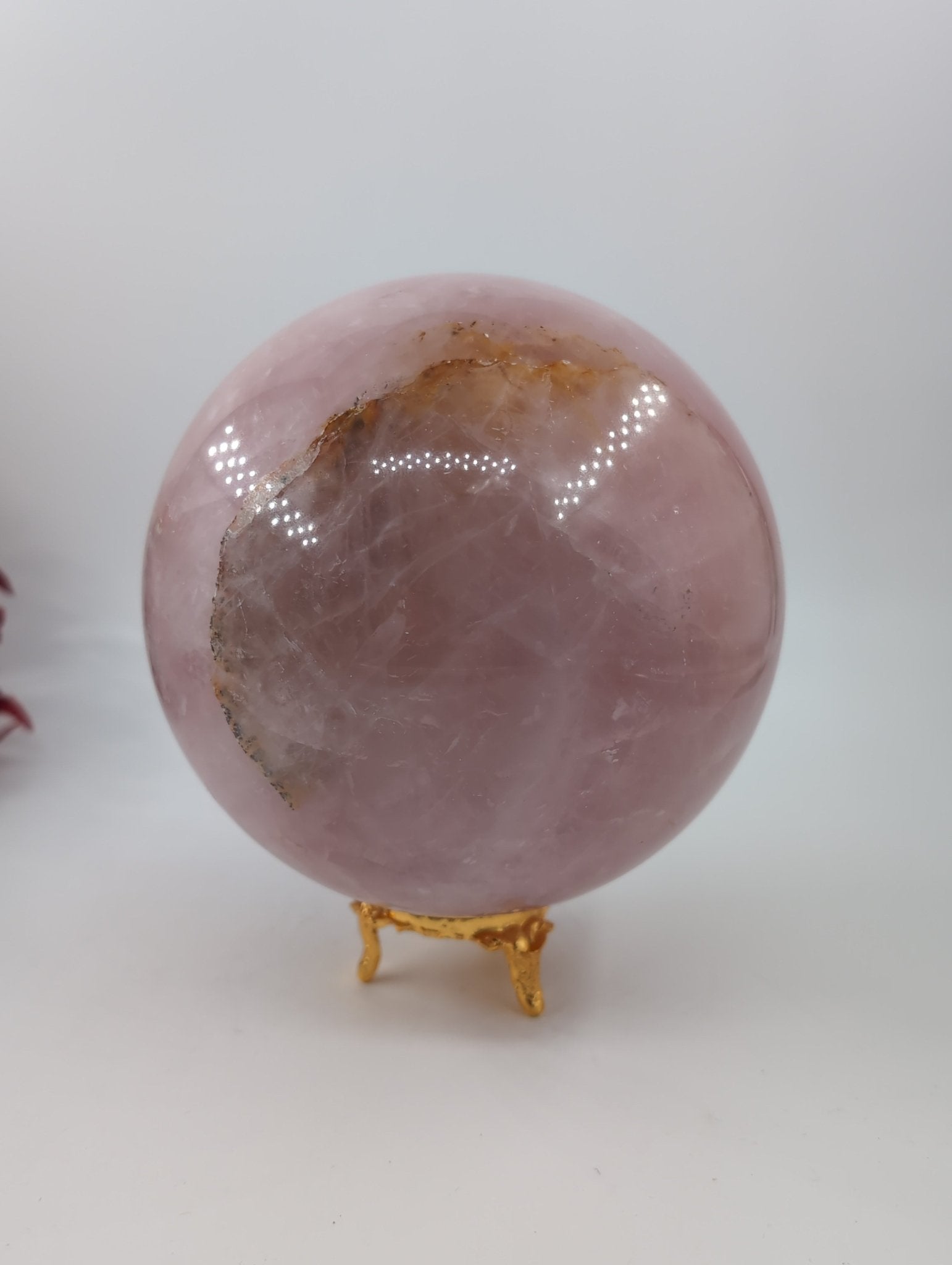 Rose Quartz Sphere 2204g - Positive Faith Hope Love