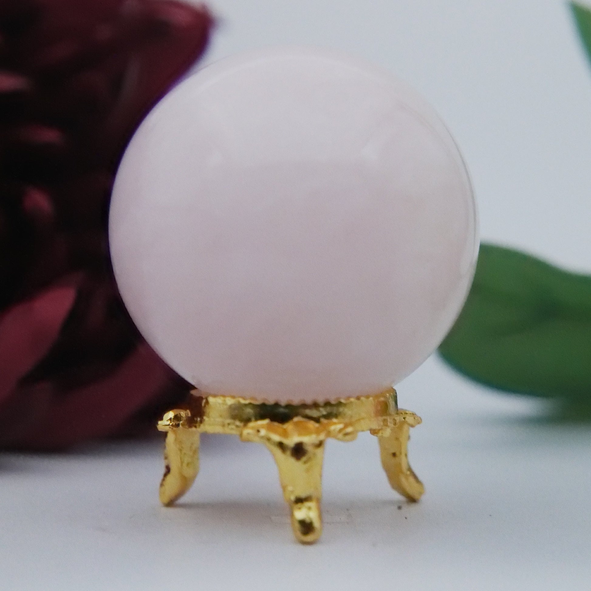 Rose Quartz Sphere 229g - Positive Faith Hope Love