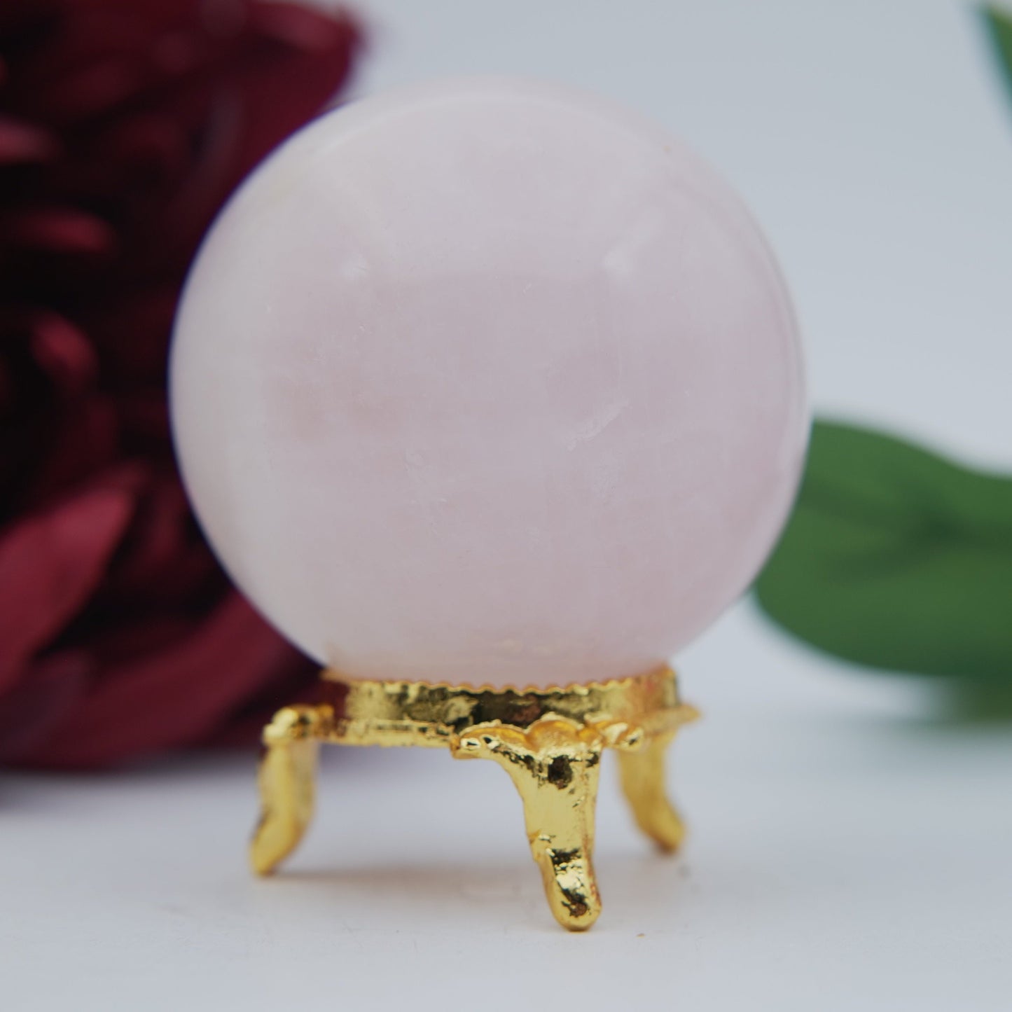 Rose Quartz Sphere 229g - Positive Faith Hope Love