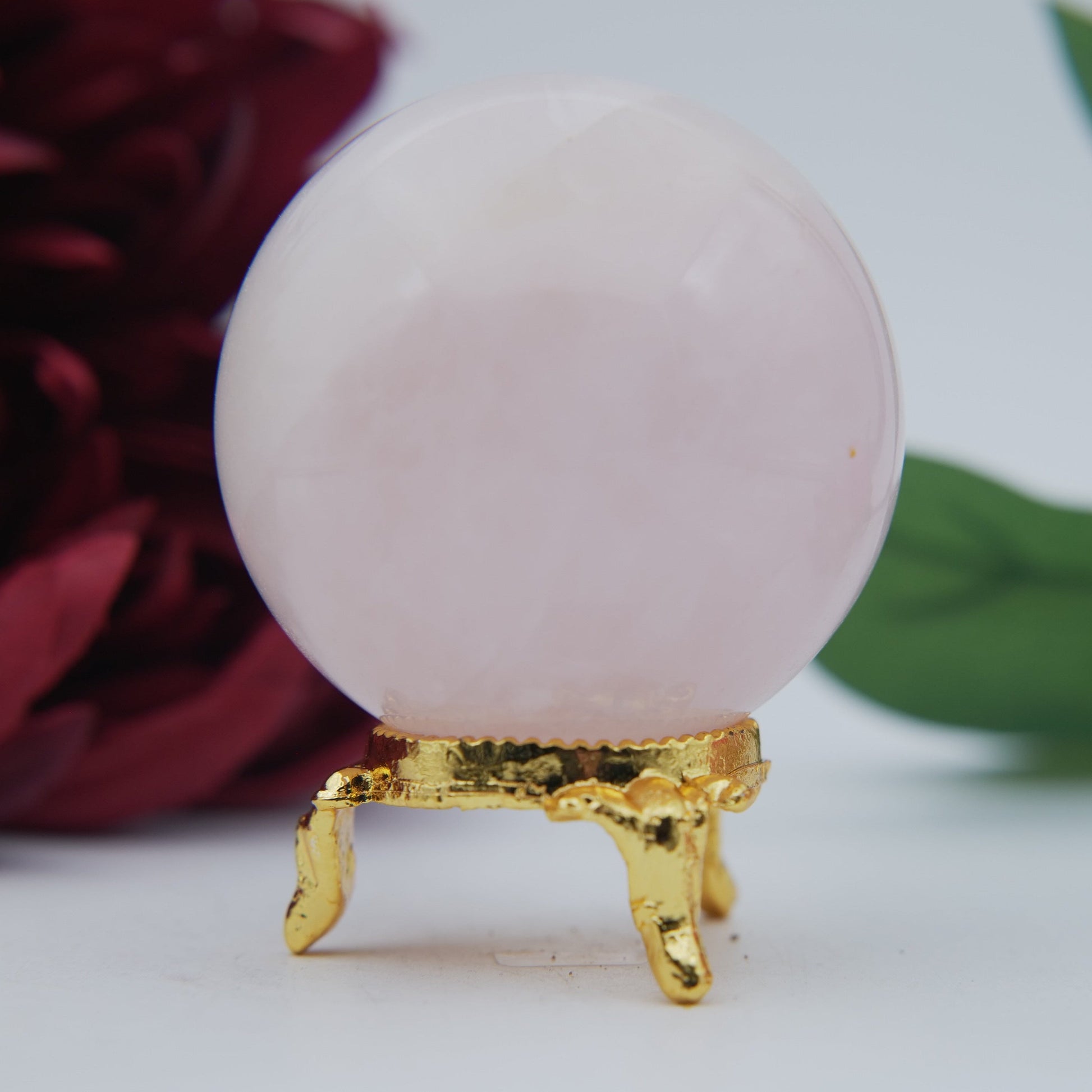 Rose Quartz Sphere 229g - Positive Faith Hope Love