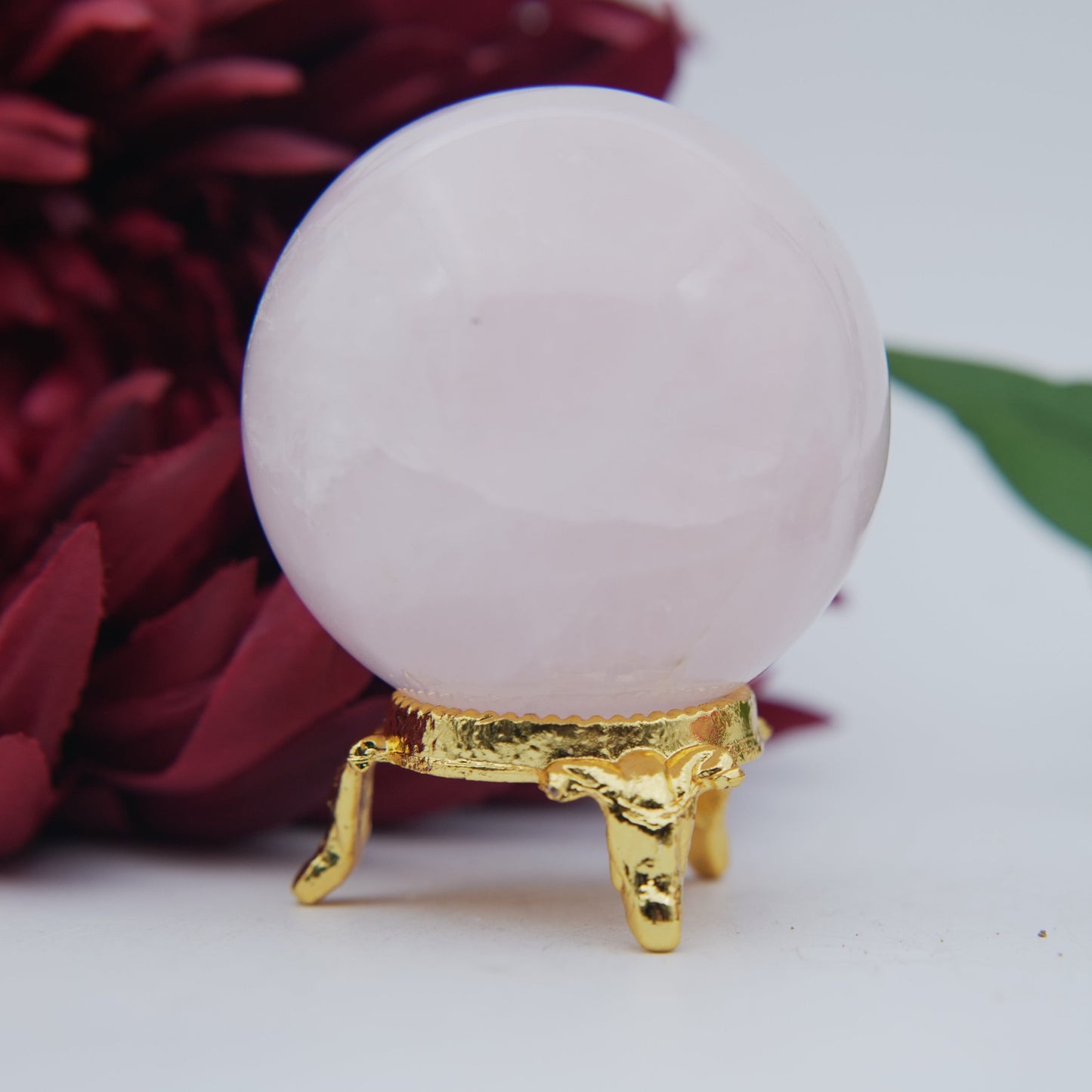 Rose Quartz Sphere 232g - Positive Faith Hope Love