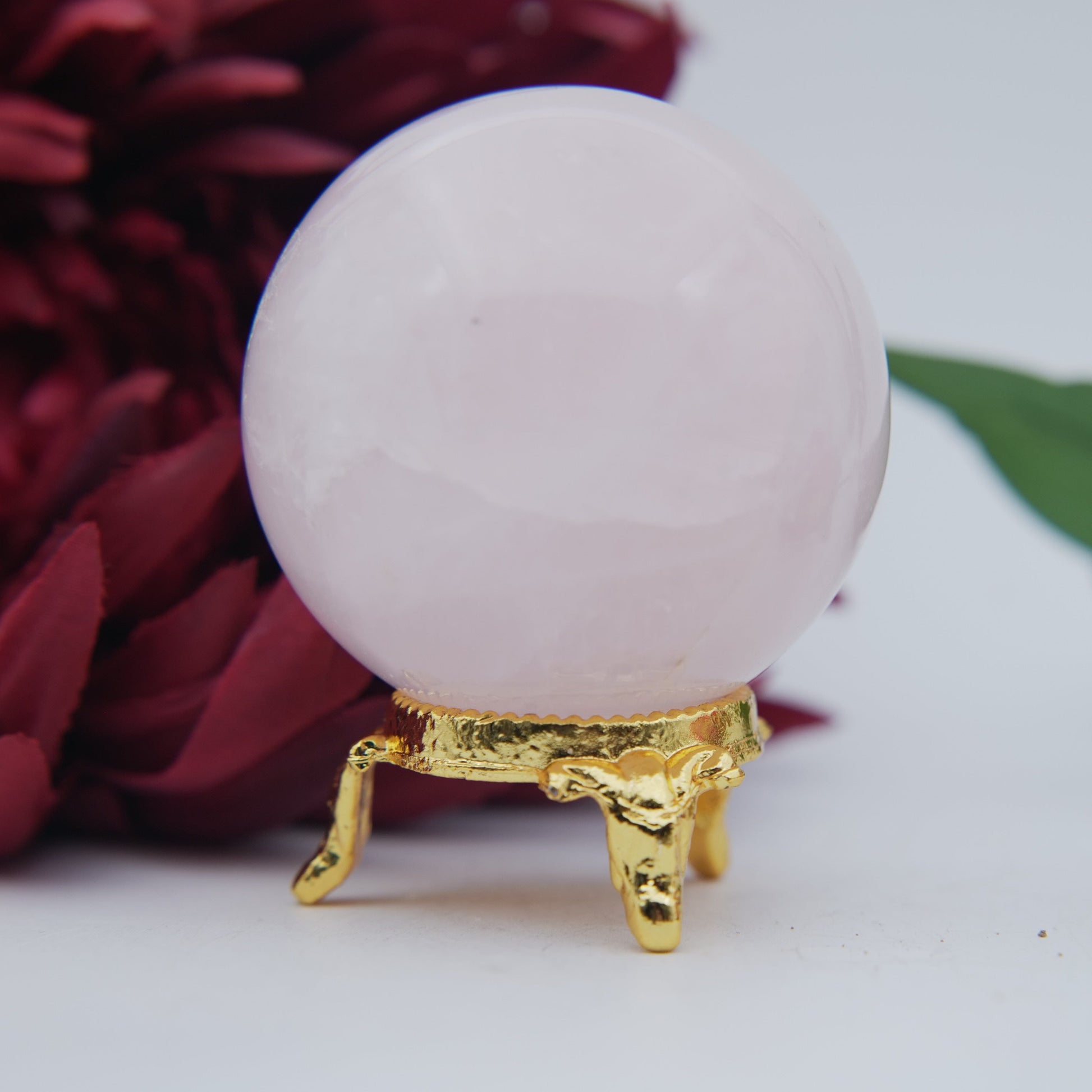 Rose Quartz Sphere 232g - Positive Faith Hope Love