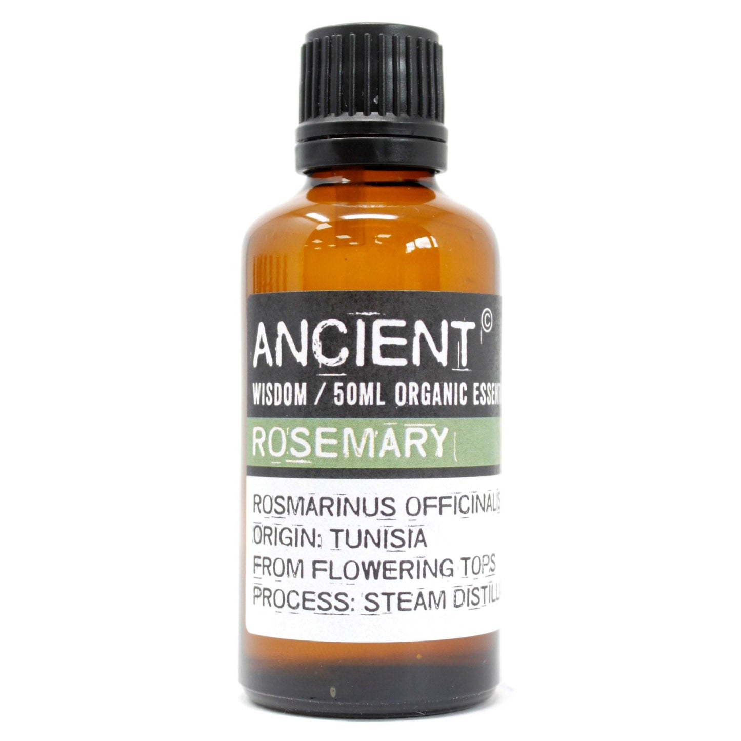 Polished Rosemary Organic Essential Oil 50ml featuring natural patterning and unique variations - Positive Faith Hope Love