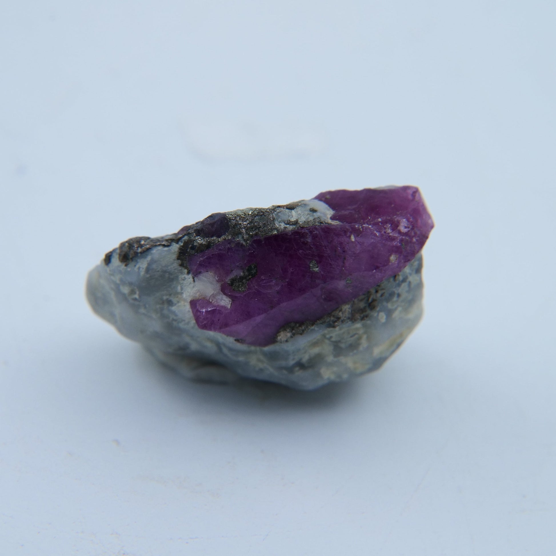 Ruby with Pyrite & Albite Specimen — 8.82 g - Positive Faith Hope Love