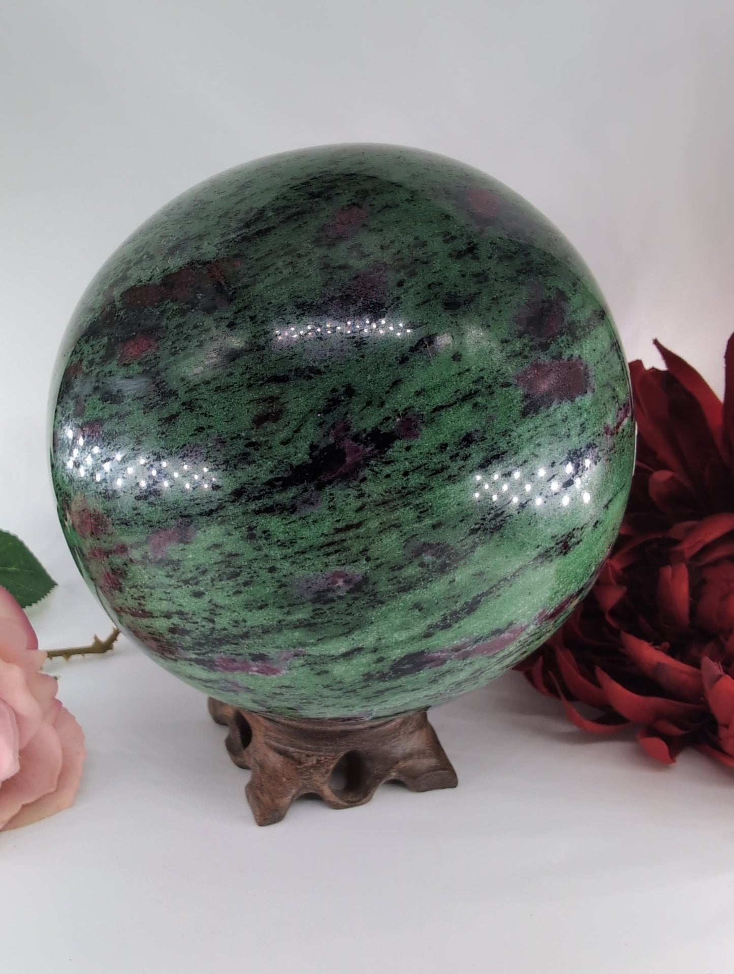 Ruby Zoisite Crystal Sphere 3300g - Positive Faith Hope Love