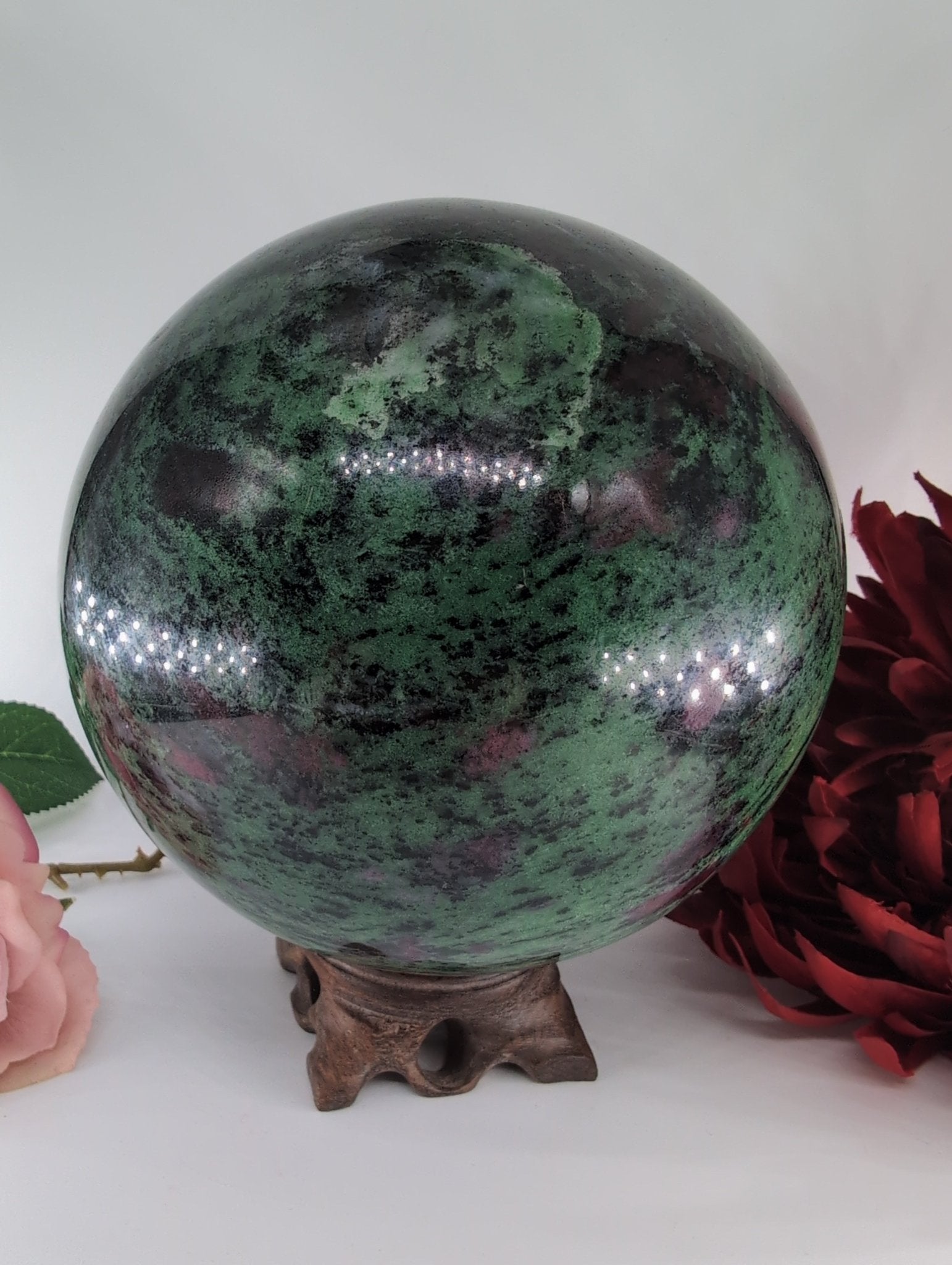 Ruby Zoisite Crystal Sphere 3300g - Positive Faith Hope Love