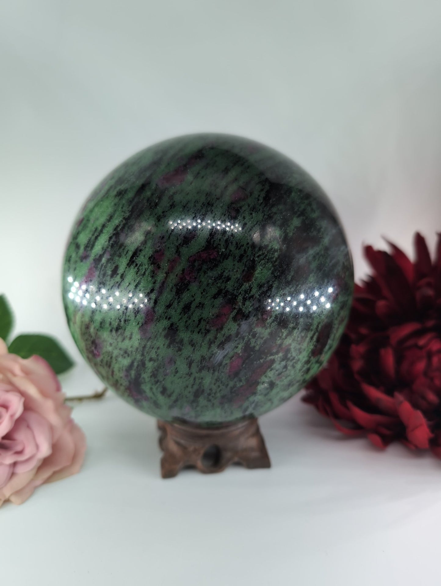 Ruby Zoisite Crystal Sphere 3300g - Positive Faith Hope Love