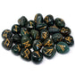 Polished Runes Stone Set in Pouch - Bloodstone featuring deep green base with red flecks - Positive Faith Hope Love