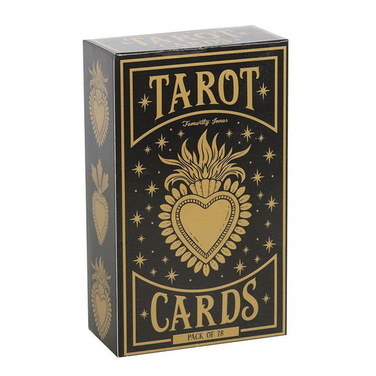 Polished Sacred Heart Tarot Cards featuring natural patterning and unique variations - Positive Faith Hope Love